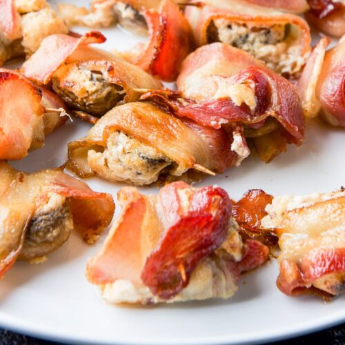 Bacon Wrapped Stuffed Mushrooms horizontal 1