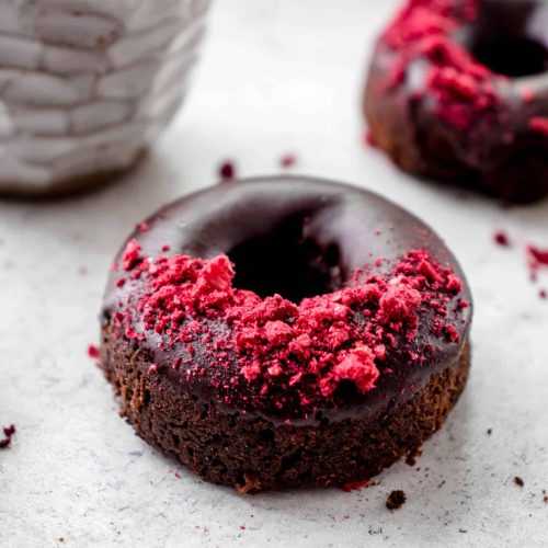 Baked Chocolate Donuts with Raspberries Vegan Paleo AIP 3