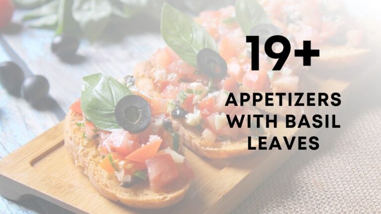 Delicious Appetizers With Basil Leaves
