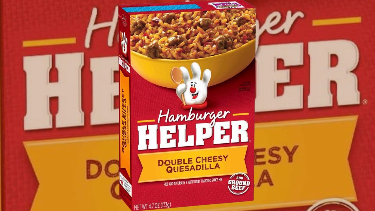 Hamburger Helper Double Cheesy Quesadilla