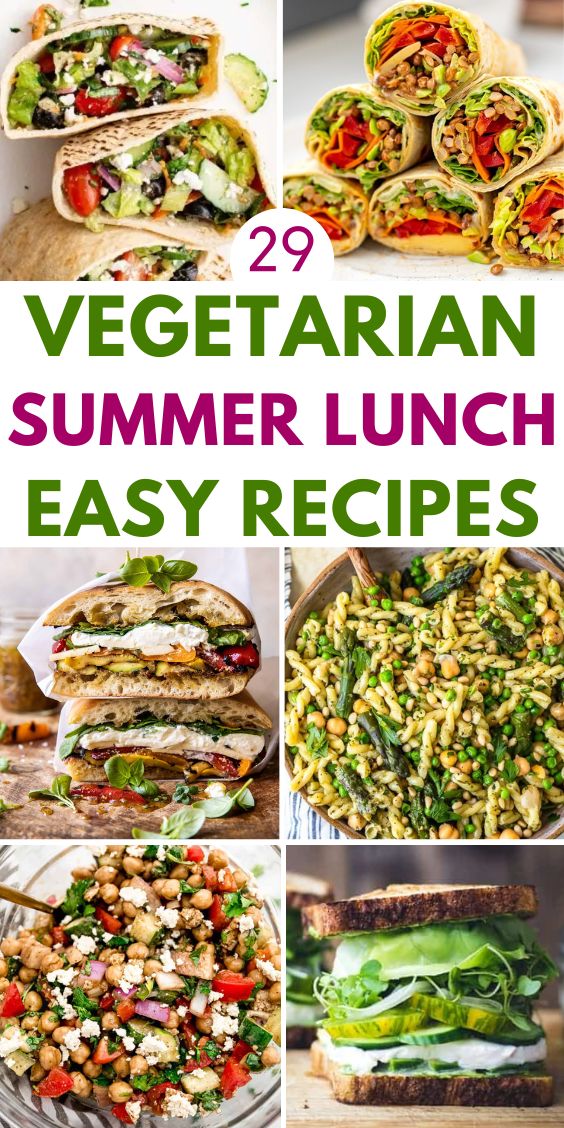 Healthy Vegetarian Summer Lunch recipes