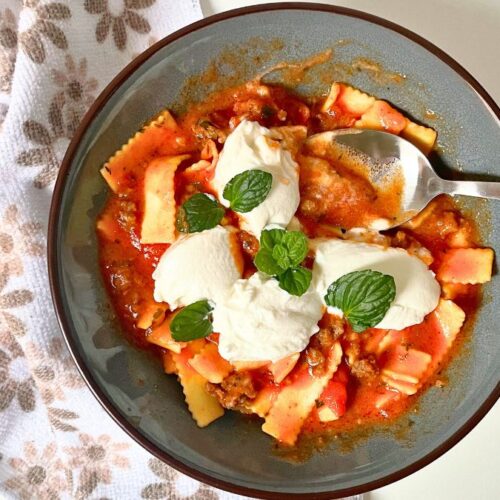 Lasagna Soup with Ricotta Recipe