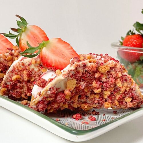 Strawberry Crunch Cheesecake Tacos Recipe