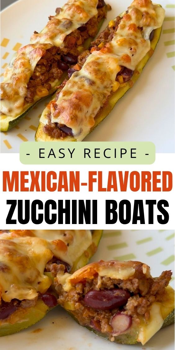 Stuffed Mexican Zucchini Boats taco