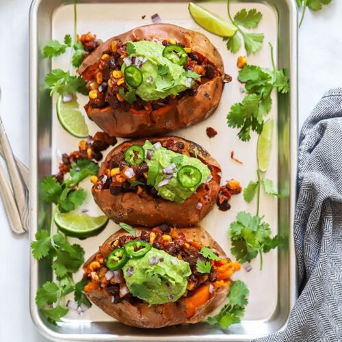 Vegan Loaded Sweet Potatoes