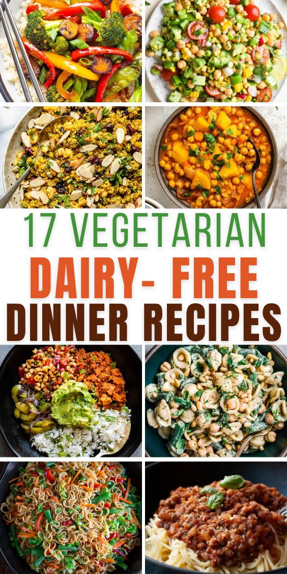 Vegetarian Recipes No Dairy dinner