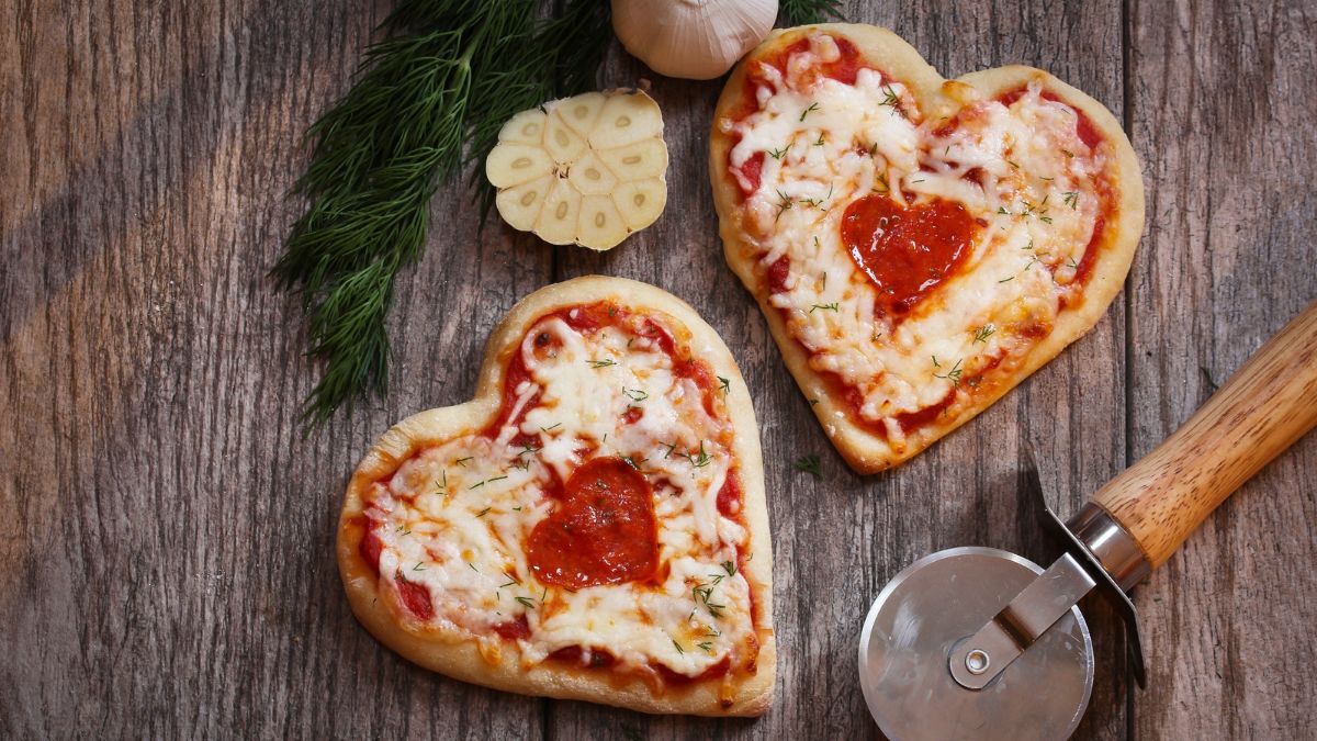 Heart-shaped Pizza