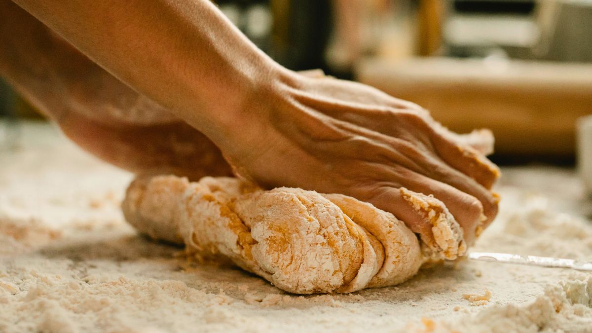 adding more flour to pie crust dough with too much butter