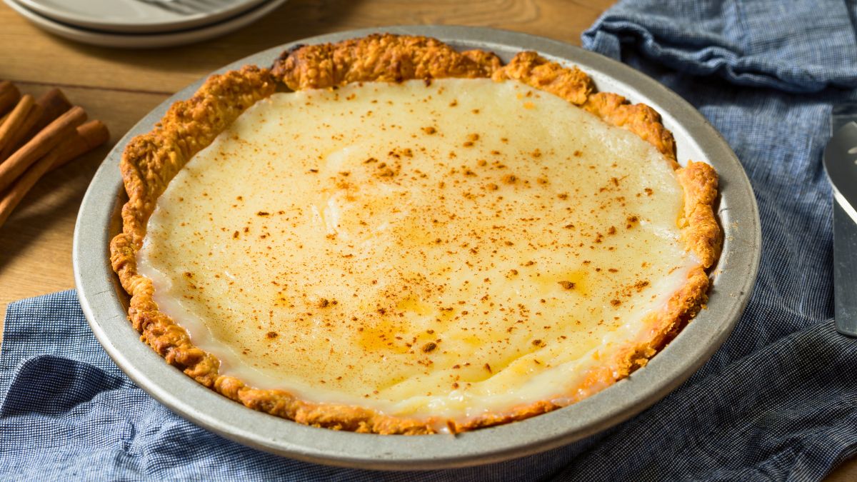 baked pie with pie crust dough with too much butter