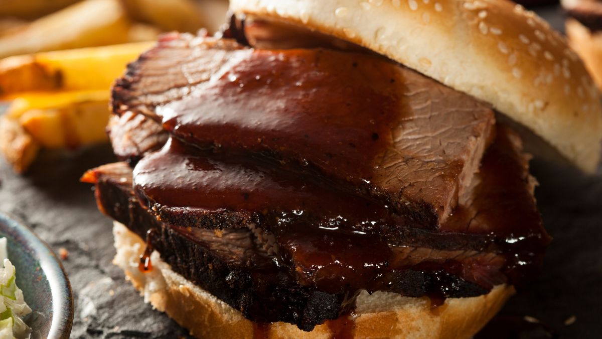 barbecue sauce on Steak Sandwich