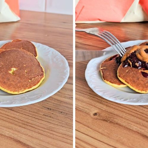 cottage cheese pancakes pbj