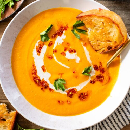 creamy roasted carrot soup 2