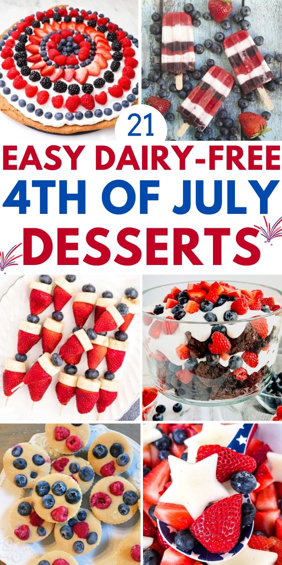 easy Dairy Free 4th of july Desserts