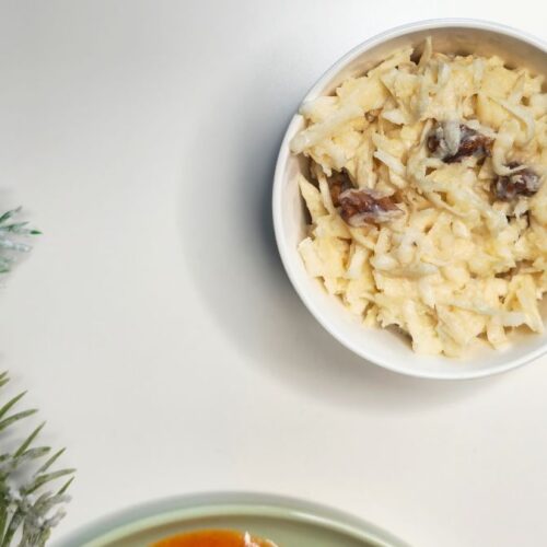 easy german celeriac salad with walnuts