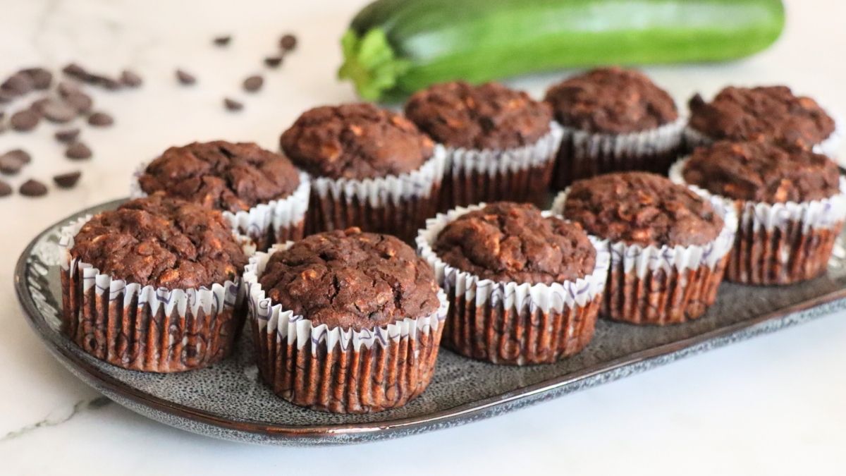 healthy chocolate zucchini muffins recipe