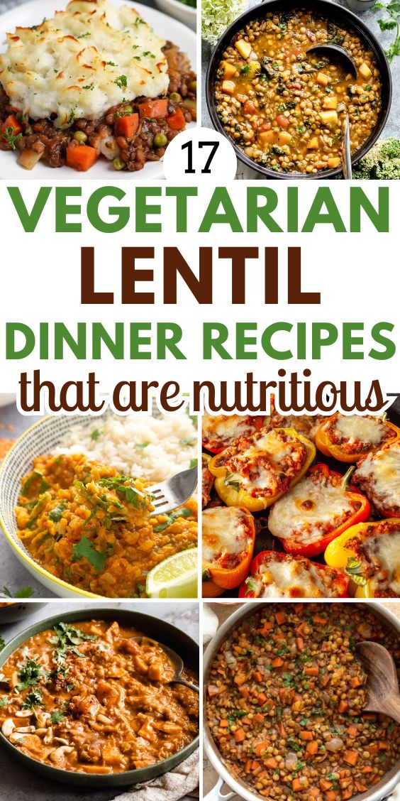 healthy vegetarian lentil dinner ideas