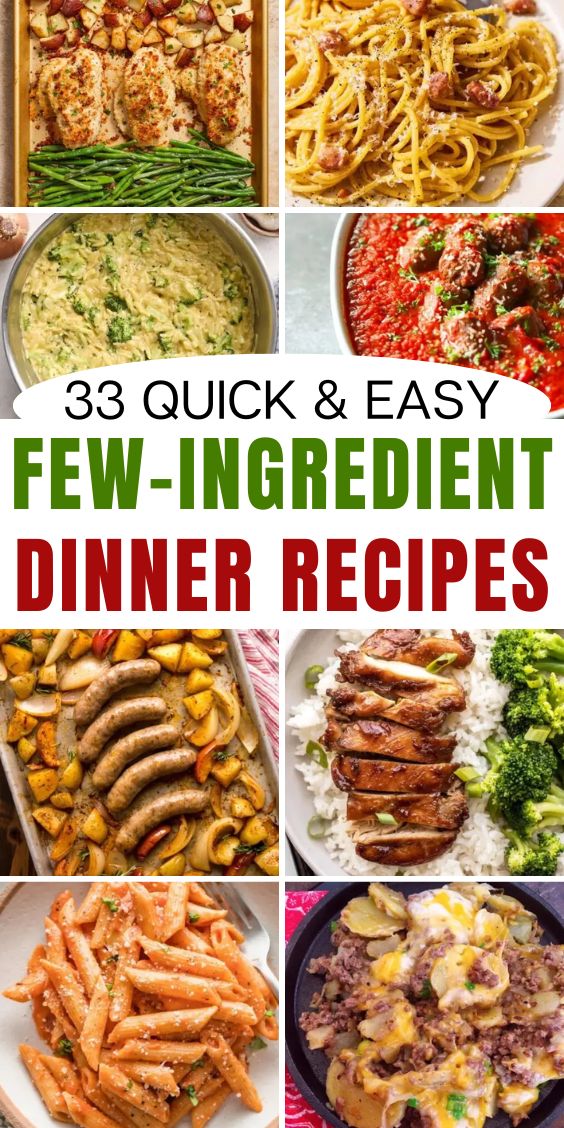 quick dinner ideas with few ingredients