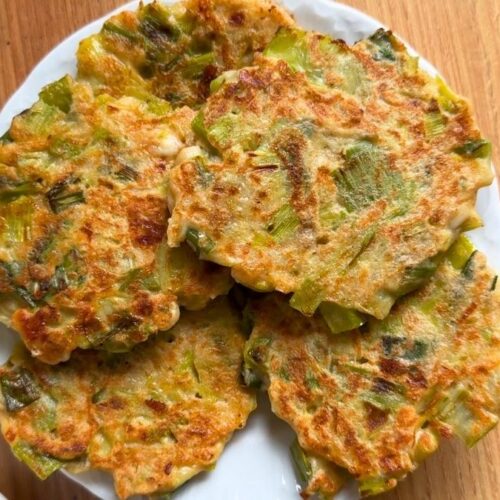 recipe cheesy leek fritters