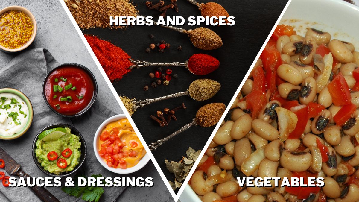 sauces spices and vegetables to Make Canned Black Eyed Peas Taste Good