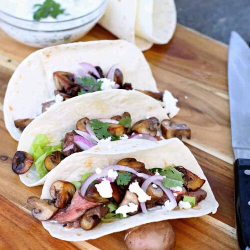 steak mushrrom tacos 2