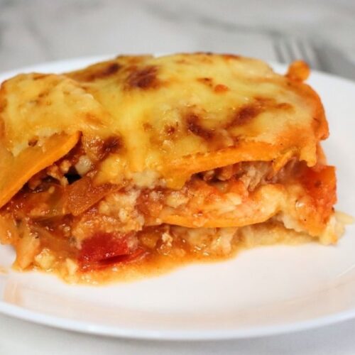sweet potato lasagna with meat
