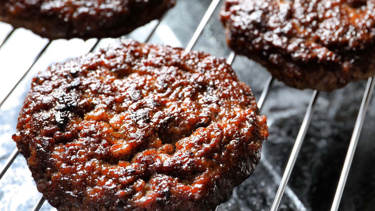 well done burger meat