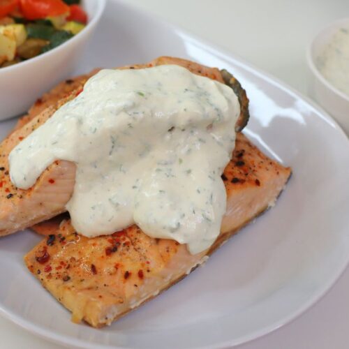 white dill sauce for salmon recipe